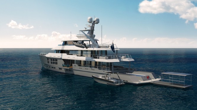 Aquos Yachts Explorer yacht Star Fish - tender platform