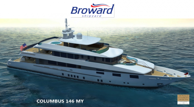 Columbus 146 Expedition Yacht by Broward Shipyard and Donald Starkey Design