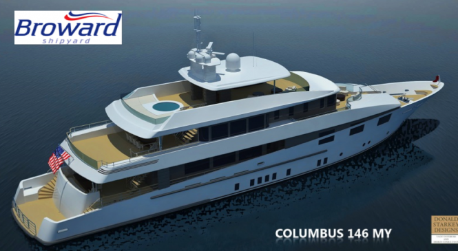 Columbus 146 expedition yacht by Broward Shipyard in collaboration with Donald Starkey