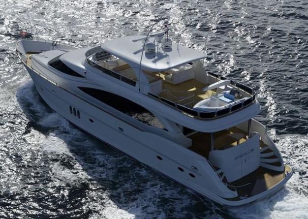 Horizon E88 motor yacht Mineral Water