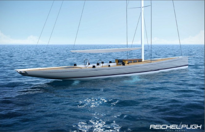 Sailing yacht Classic Racer 115 - sideview Credit Reichel Pugh Yacht Design