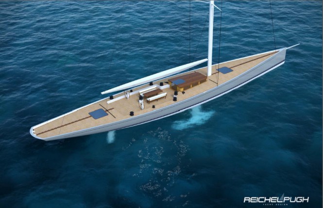 Sailing yacht Classic Racer 115 - upview Credit Reichel Pugh Yacht Design