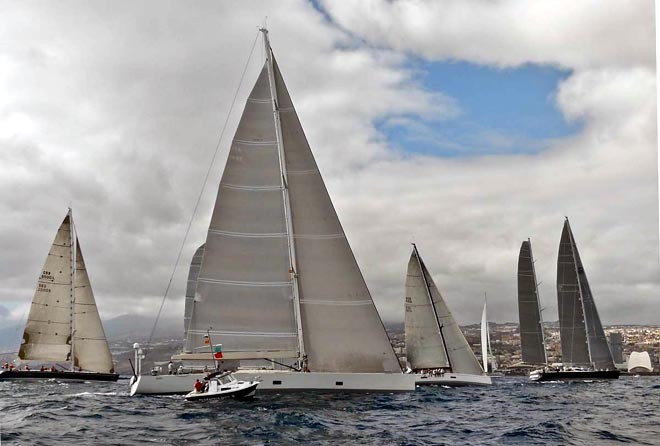 The start of the race from Santa Cruz de Tenerife