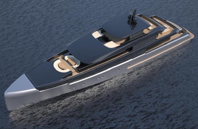 Van Geest 60m motor yacht - upview