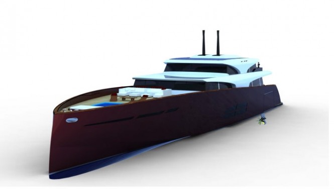 172´ eco-friendly motor yacht N-DOUR concept by Riccardo Pilurzu