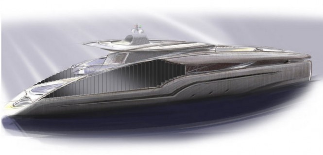 55m Motor Yacht Solar Privacy System designed by Chris Bowen