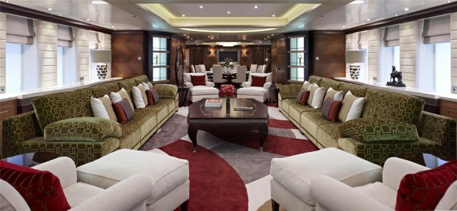 60m Motor Yacht Kaiser - Main Salon ©David Churchill