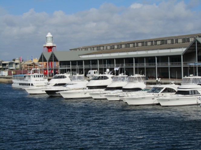 A fleet of 15 Riviera yachts ventured into the Port River for the inaugural Riviera Owners Club Christmas Party