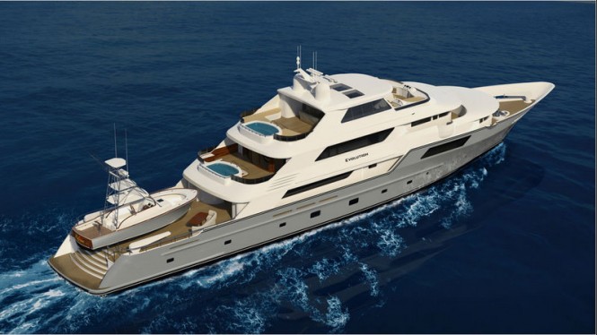 Evolution Superyacht - View from above