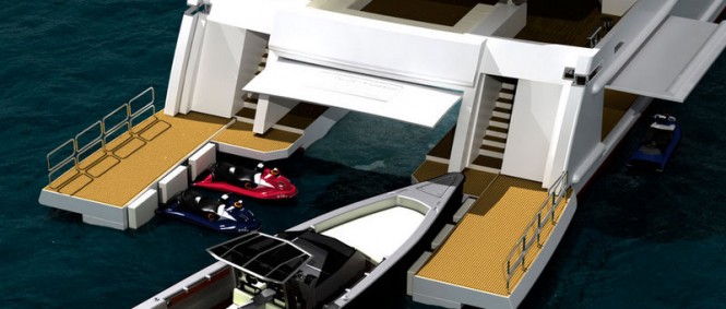 Kaiser-75 superyacht  - yacht tender and water toys