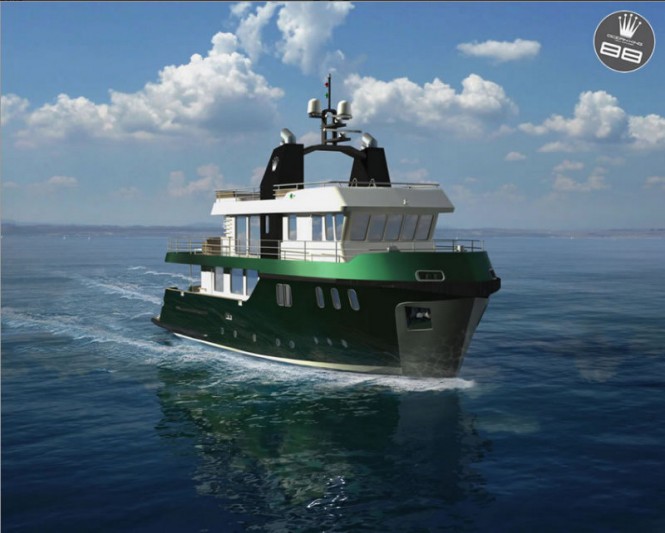 Ocean King 88 Superyacht - front view