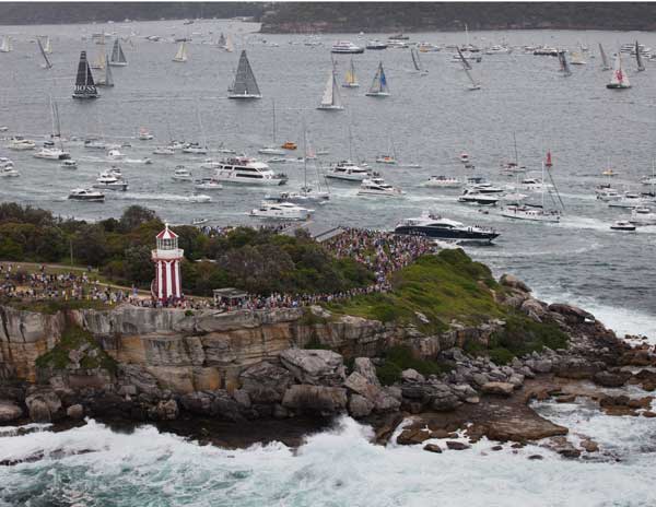 Spectators watch the fleet from South Head Photo D. Foster