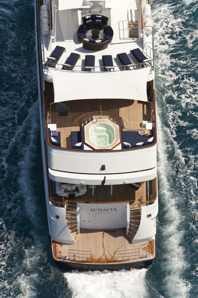 Audacia superyacht - Photo by Marc Paris courtesy of Pendennis Shipyard
