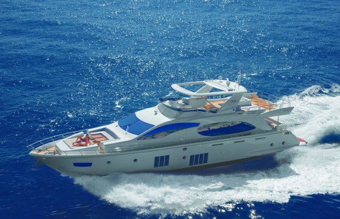 Azimut 88 Superyacht running