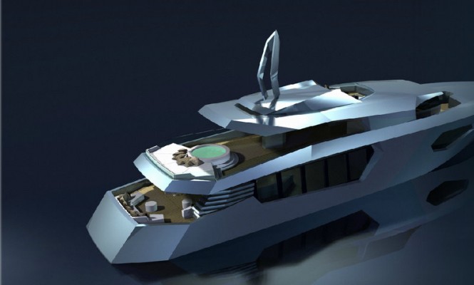 Bannenberg & Rowell RW40 Superyacht - rear view