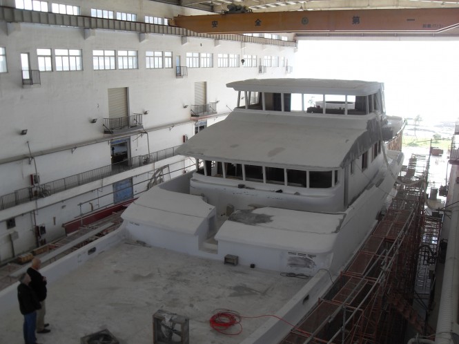 Construction of the first Nordhavn 120 Superyacht In Progress