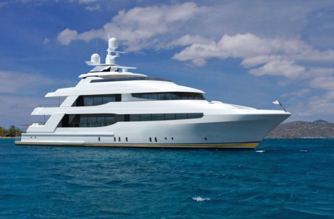 Crescent 144 Superyacht - side view