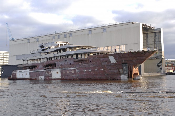 Espen Oeino designed NIKI superyacht launched in January, 2012 by Lurssen Yachts