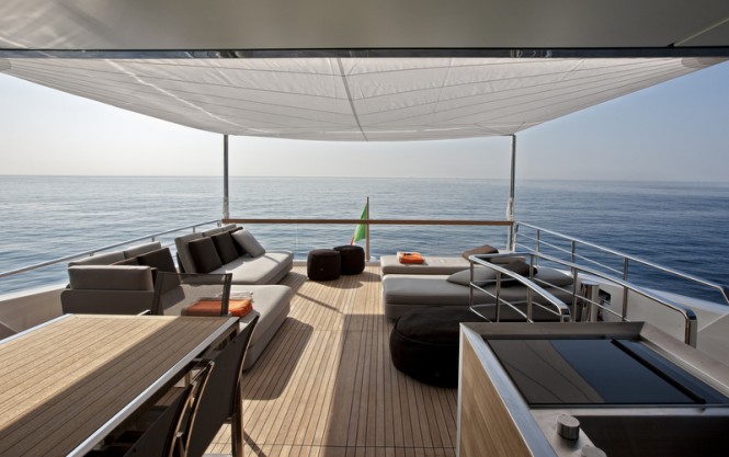 Luxurious Exterior on board Sanlorenzo Super Yacht SL94