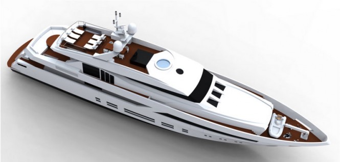 Luxury yacht Bolici 160 Alloy - bird´s view