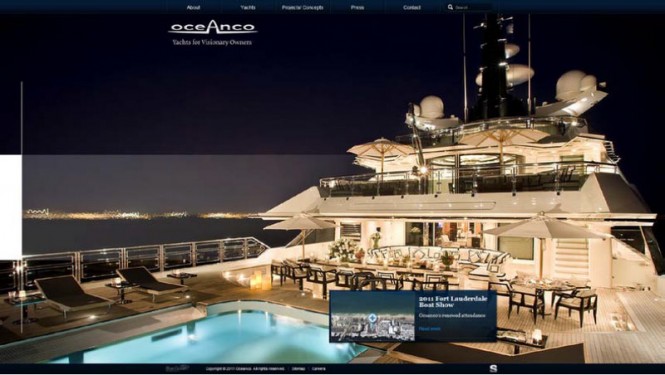 New Website launched by Oceanco on 1st January 2012