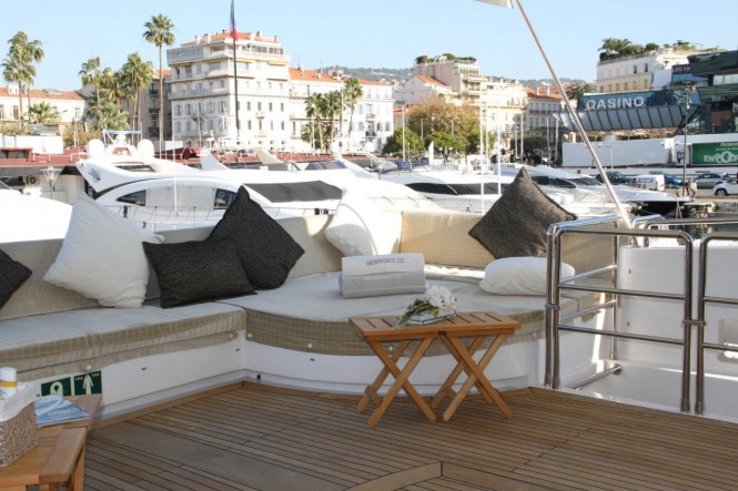 On board luxury yacht Grenadines III