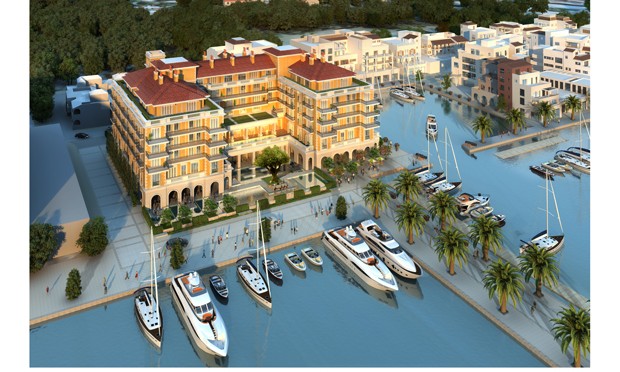 Porto Montenegro Superyacht Marina - view from above