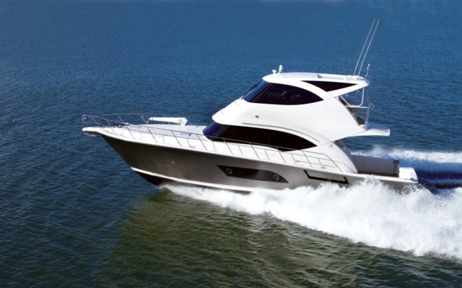 Riviera's newest model the 53 Enclosed Flybridge dubbed the 'spaceship' will have its Miami premiere at the Miami Yacht and Brokerage Show