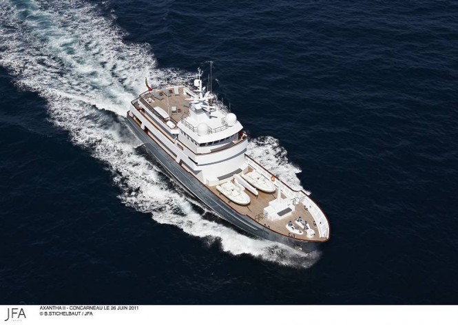The Luxury Yacht Axantha II - bird´s view Credit: B. Stichelbaut/JFA