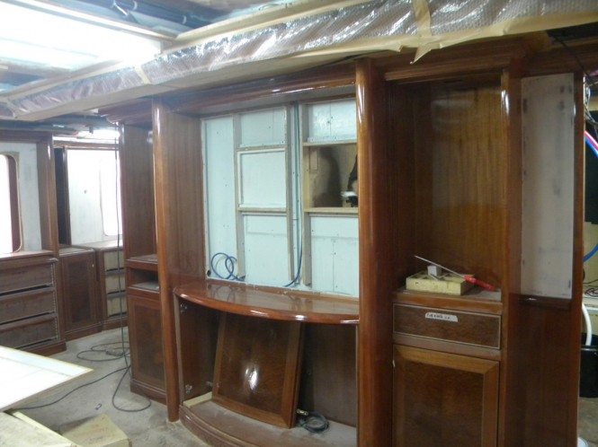 The first hull of the future queenship of the Nordhavn line the motor yacht Nordhavn 120