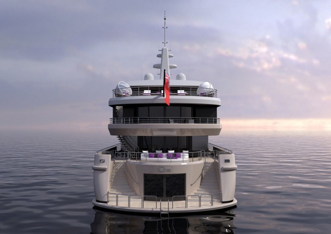 CMN ONE superyacht - rear view