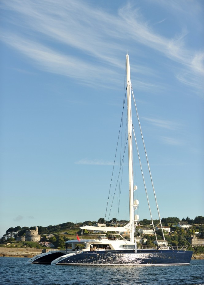 Catamaran Hemisphere at sea trials - Credit Pendennis