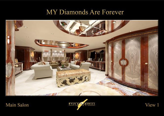 FB253 superyacht Diamonds Are Forever Main salon