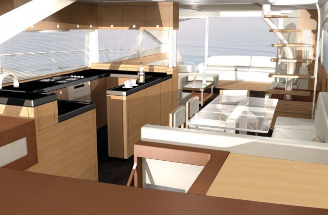 Johnson 65 motor yacht interior  from Dixon Yacht Design 