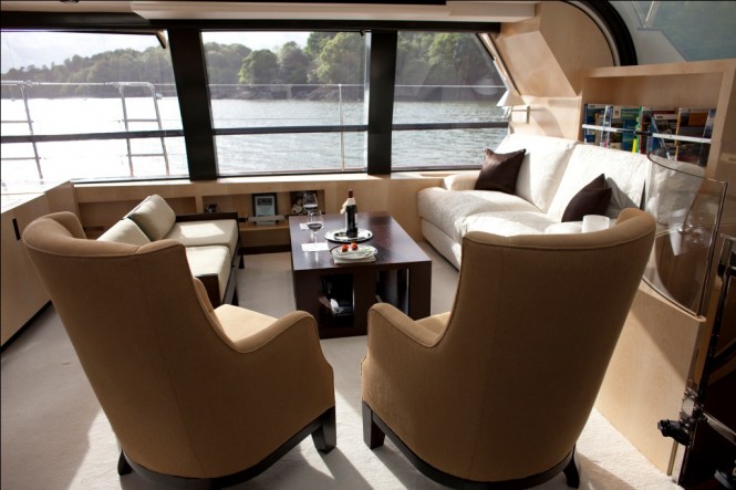 Large windows on Sailing yacht Akalam by Pendennis - Photo Credit Mark Lloyd 