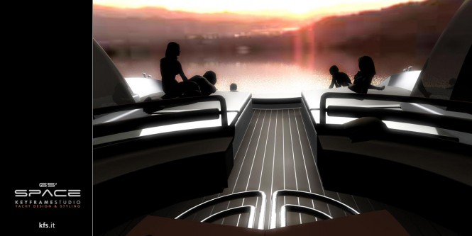 On board the luxury yacht Space 65´