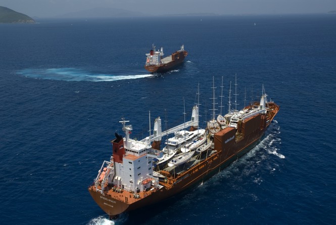 Sevenstar Yacht Transport load and discharge first yachts in Australia in 2012