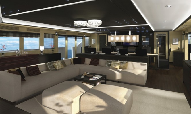 Soraya 46 Superyacht Main Deck Saloon