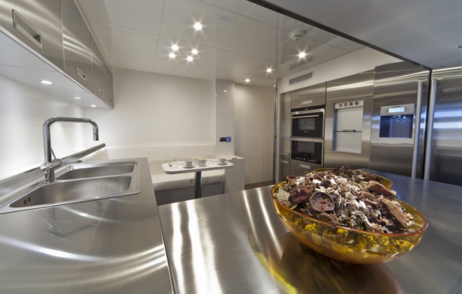 The 35m Arcadia 115 Superyacht M´Ocean Galley