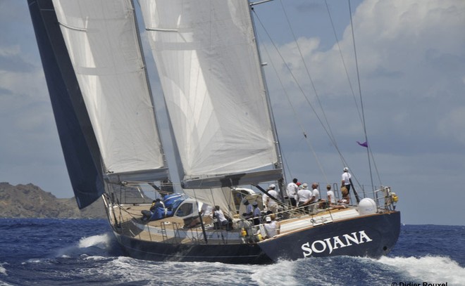 The 35m charter yacht Sojana at the Voiles de Saint Barth 2010 Photo Credit Didier Rouxel