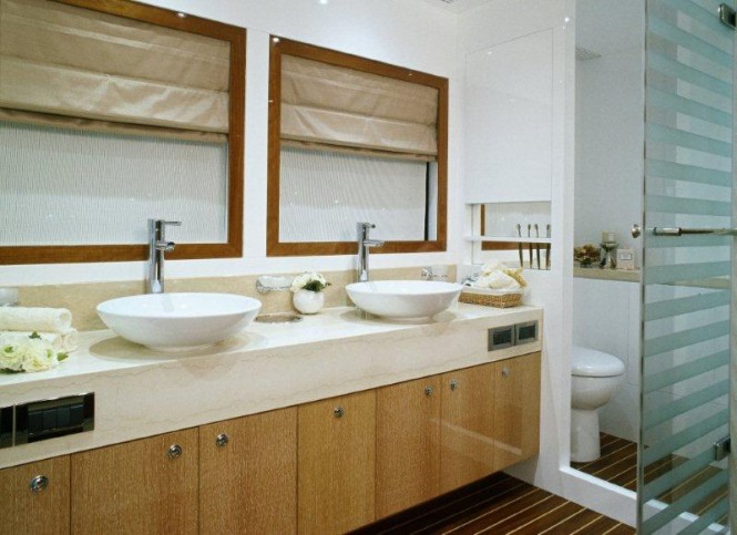 The AquaCat 80 Superyacht Bathroom