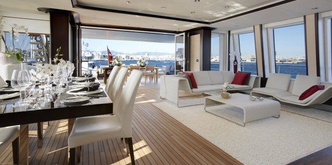 The Helix Superyacht Bridge Deck Lounge