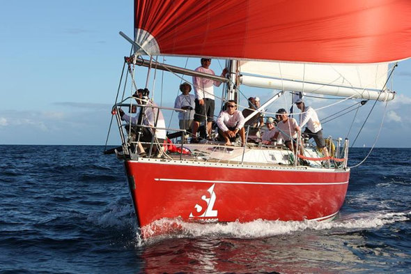 The Oyster 48 yacht Scarlet Logic Photo by T. Wright/photoaction