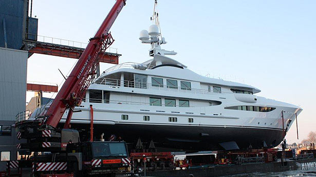 The launch of the Amels LE180 superyacht Step One
