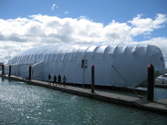 Works on the 295´ luxury yacht Athena