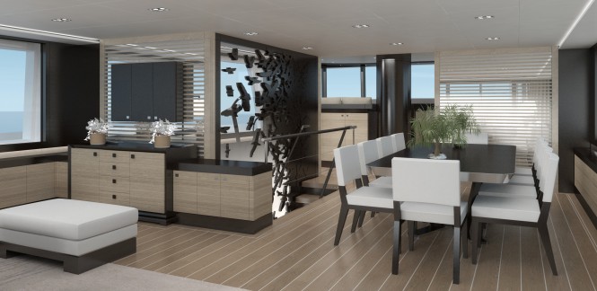 40m Extreme Superyacht Main Salon