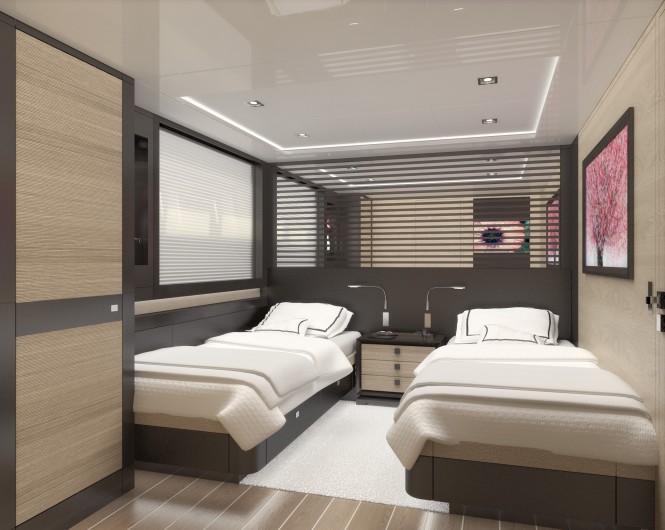 40m Extreme Yacht Guest Cabin