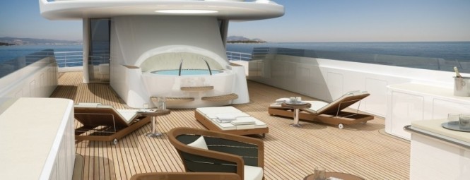 60m luxury motor yacht Amels 199 Sun Deck for pleasure, relaxation and privacy
