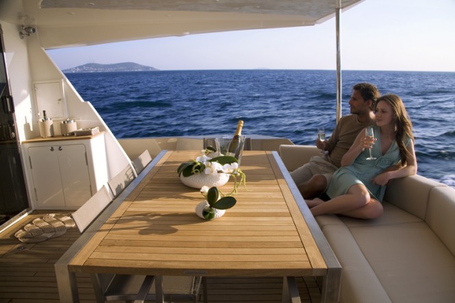 Aboard the motor yacht 78´ FLY