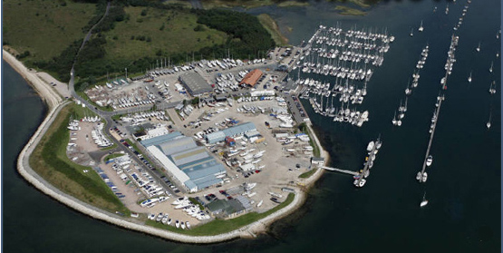 Hamble Point Boat Show - birds view